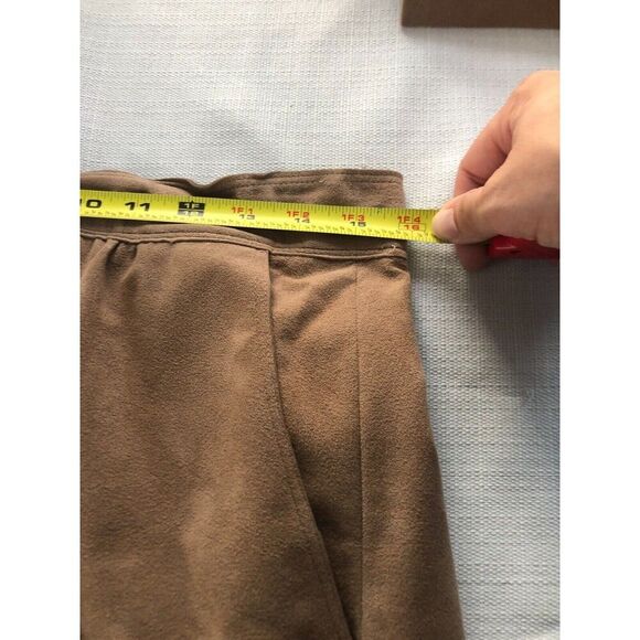 Vintage Homemade Skirt Suit Womens Sz M 2Pc Set Jacket & Skirt Camel Faux Suede* - Picture 10 of 15